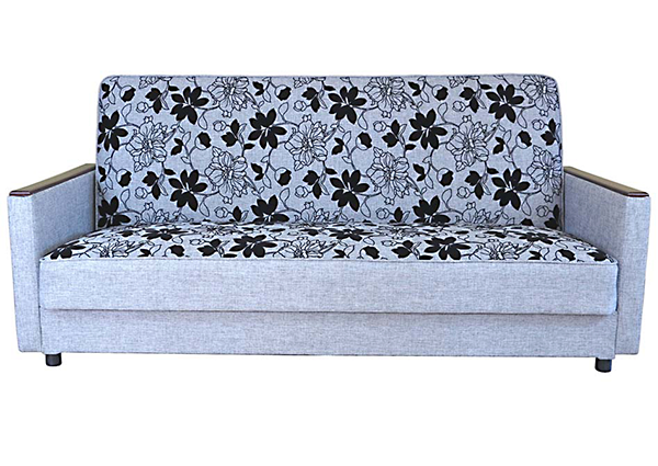 Диван-кровать прямой «Классика Д 140 серые цветы»