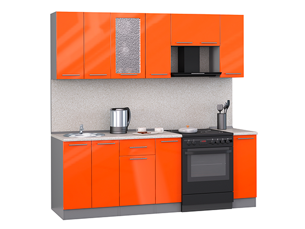 Кухни Лиана МДФ 2200 мм оранжевый