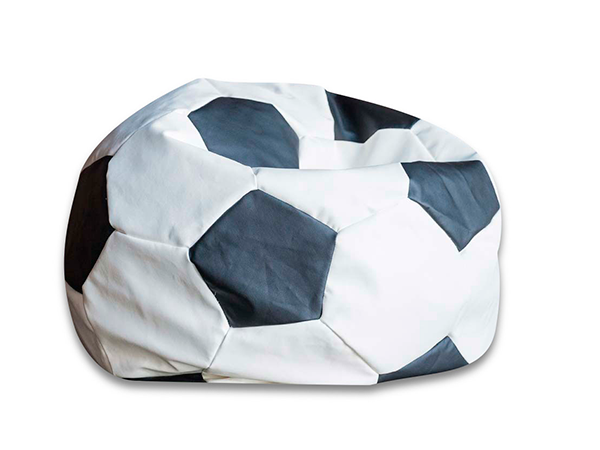 Кресло «Мяч» Бело-Черный Экокожа