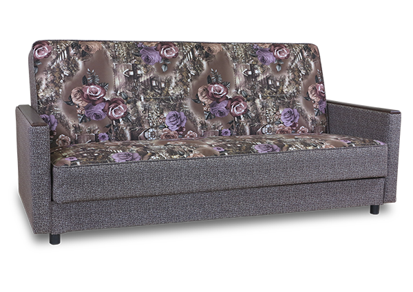 Диван-кровать «Классика Д» ткань велюр, цвет серые цветы