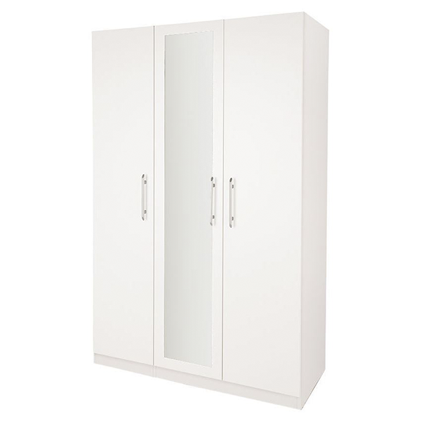 Шкаф распашной «Глория» комбинированный с зеркалом, цвет белый