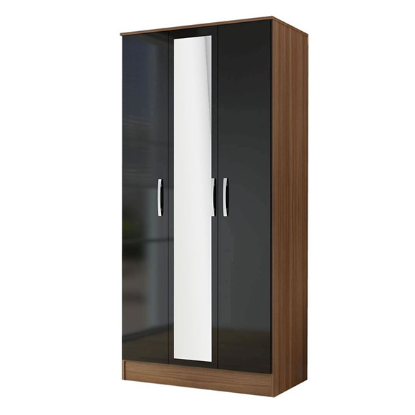 Шкаф распашной «Лофт» комбинированный с зеркалом, цвет орех, венге