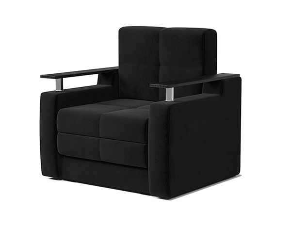 Кресло-кровать «Комфорт» Велюр Черный