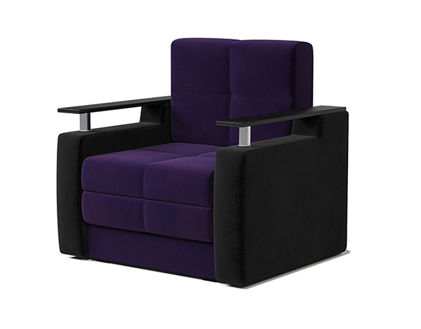Кресло-кровать «Комфорт» Велюр Фиолетовый Черный