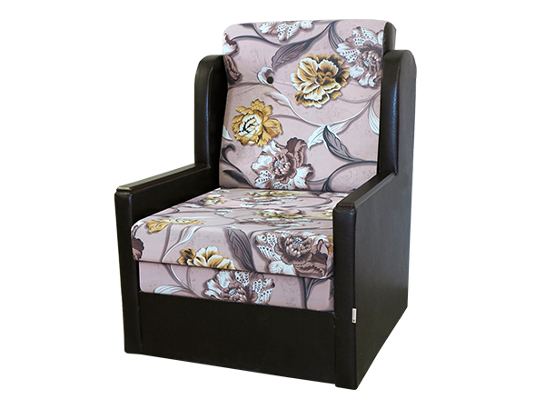 Кресло-кровать «Классика Д» экокожа+Цветы