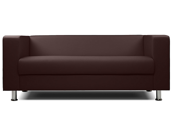 Трехместный офисный диван «БИТ» коричневый
