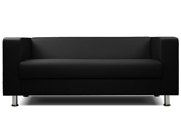 Трехместный офисный диван «БИТ» черный