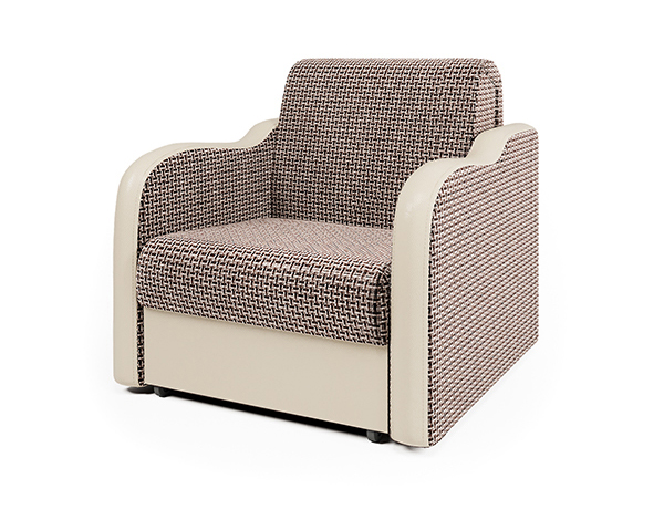 Кресло-кровать «Коломбо» Корфу коричневый и экокожа